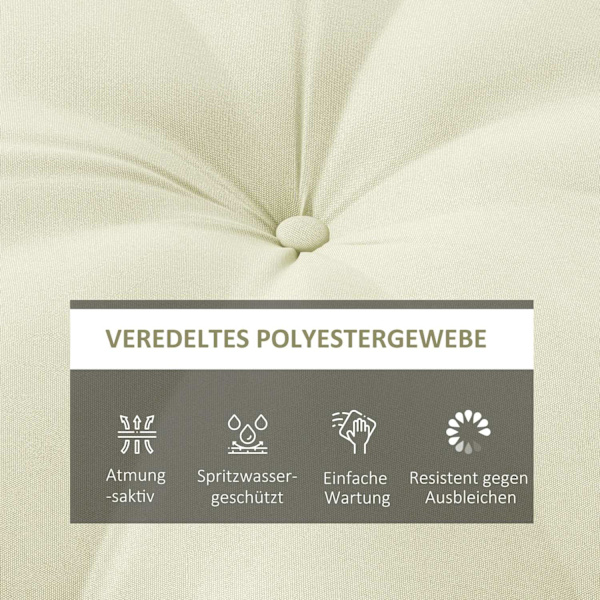 Havestolshynde Sædehynde Til Månestol Med 10 Cm Polstring, Stolehynde, Polyester, Beige