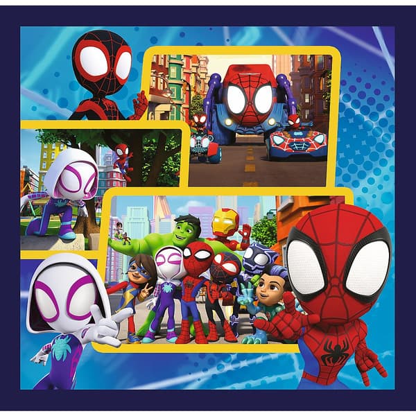 Spidey og venner 3-i-1 puslespilsæt, 20x19,5 cm