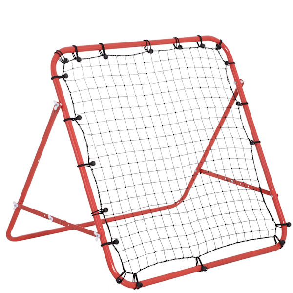 Rebounder Football Rebound Seinämaaliverkko Jalkapallolle Säädettävä Kulma Punainen + Musta 96 X 80 X 96 Cm