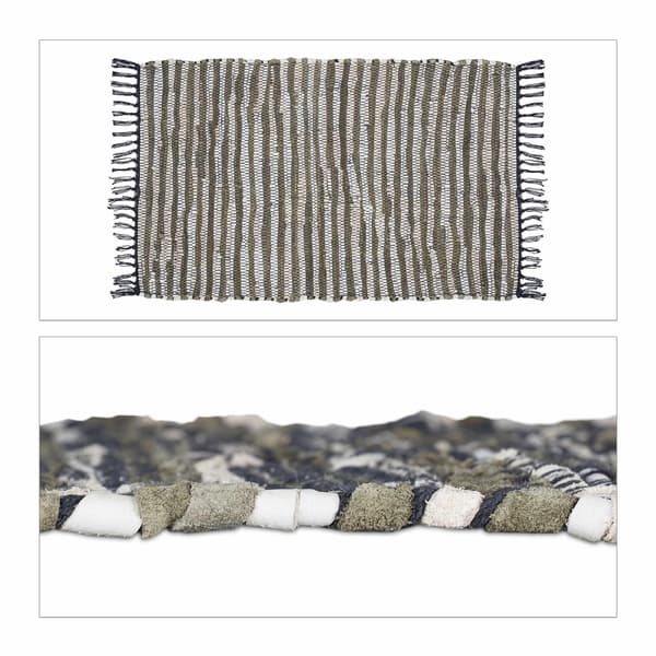 Läder & Bomull Runner Matta 60x100 cm