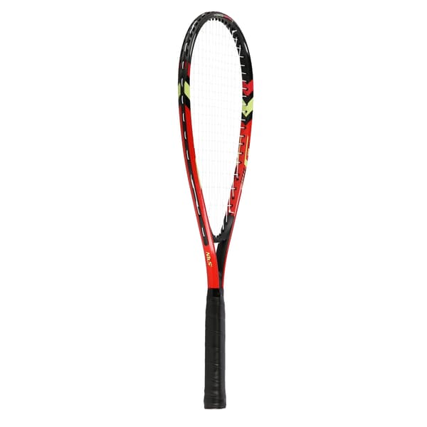 Crossminton-setti, jossa 2 mailaa, sulkapallot, punainen kansi