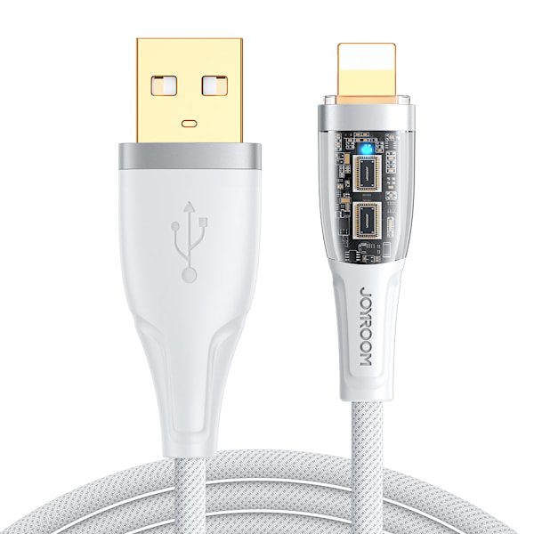 Kaapeli älykytkimellä USB-A - iPhone Lightning 1,2m - valkoinen