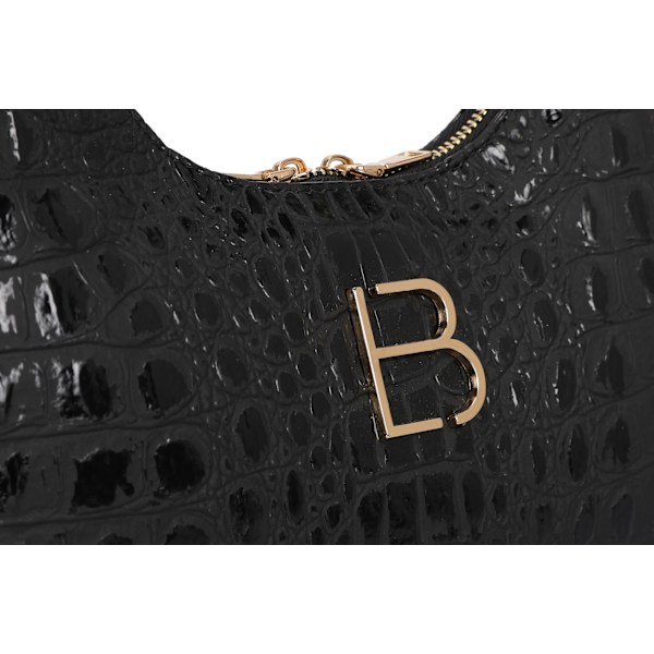 Axelväska 505 - Croco Black