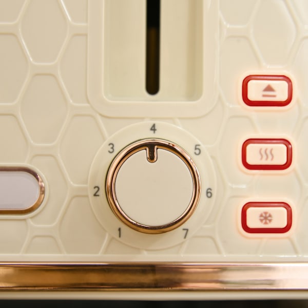 Vattenkokare med brödrost 1,7L vattenkokare 4 skivor toast frukostset med 7 bryningsnivåer, automatisk avstängning, avfrostnings- och återuppvärmnings