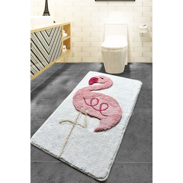 Akryl Bademåtte Pink Flamingo (Enkelt)
