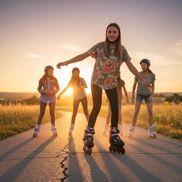Inlines, Rosa, Storlek L (40-43), ABEC-5 Kullager