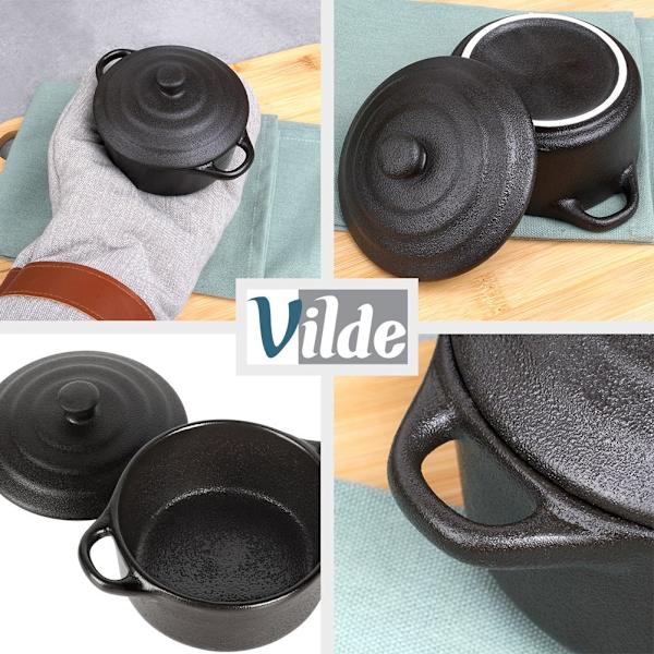 Porcelænsbageform med låg, 150 ml Kapacitet