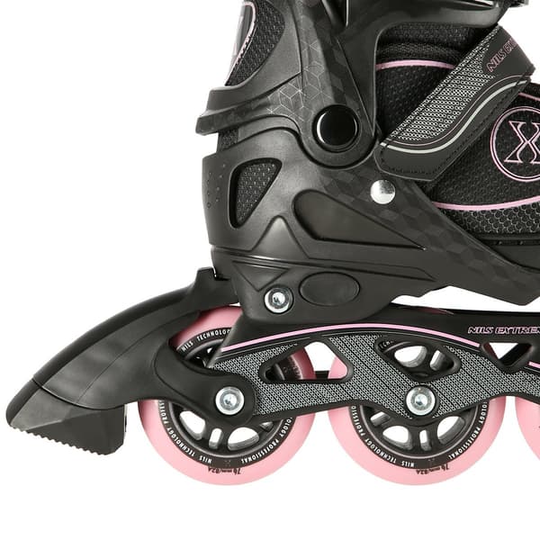 In-line skøjter, sort-pink, størrelse M (35-38)