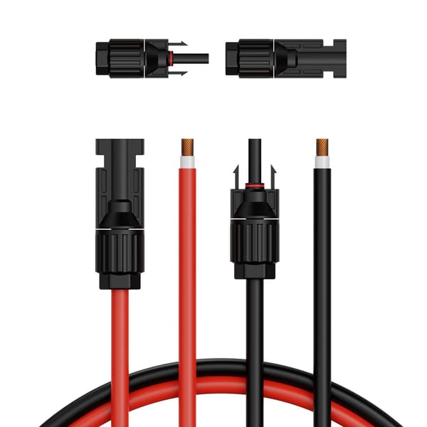 Förlängningskablar för solpaneler, 10AWG 30ft MC4, 2-pack