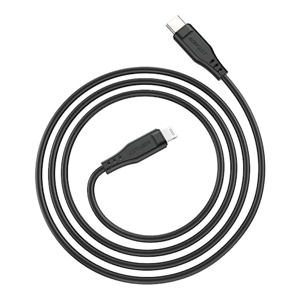 Kaapelikaapeli iPhone MFI USB-C:lle - Lightning 30W 3A 1,2m valkoinen