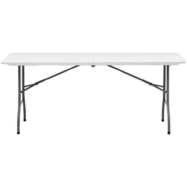 Puutarharuokapöytä, kokoontaitettava, valkoinen, 150 kg asti, 180 x 75 x 74 cm