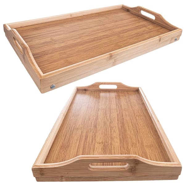 Hopfällbart Frukostbord i Bambu