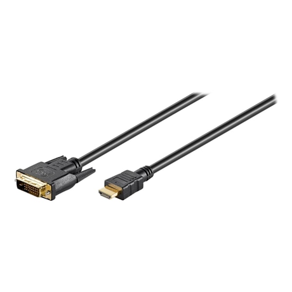 MicroConnect - Sovitinkaapeli - HDMI-uros DVI-D-uros - 1,8 m - musta - kaksisuuntainen