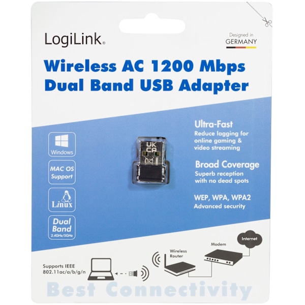 USB 2.0 Wifi-sovitin AC 1200Mbit/s