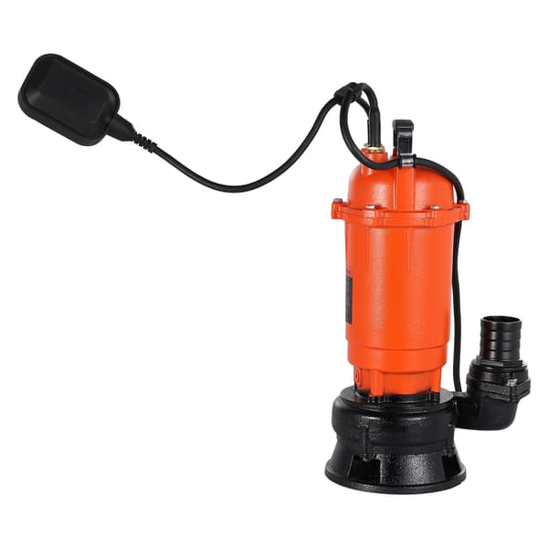 Dränkbar avfallspump 1500W, flottörbrytare, 18 m lyft