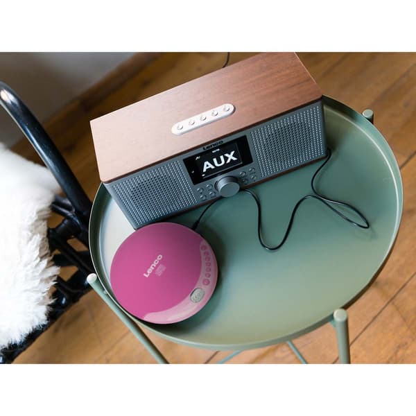 Bærbar CD-afspiller med ladefunktion Pink