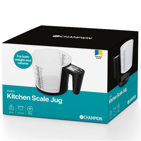 Köksvåg Måttbägare 3kg 1200ml KV310 Svart