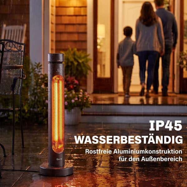 Infrapuna-terassilämmitin 2000 W, värähtelevä, kaukosäädin