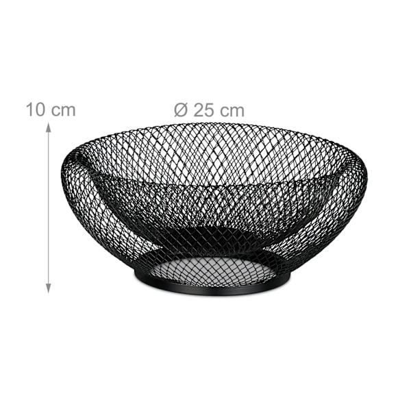 Metallinen hedelmäkulho kaksinkertaisilla seinämillä
