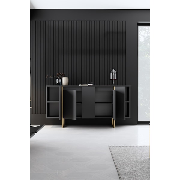 Console Luxe - antracit, guld