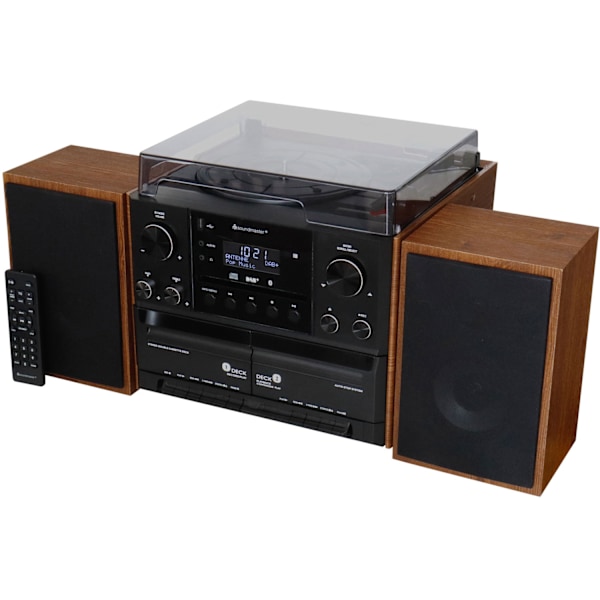 Stereomusiikkikeskus MCD5600 DAB+/FM-radiolla, CD/MP3, levysoitin, kaksoiskasetti, USB, Bluetooth