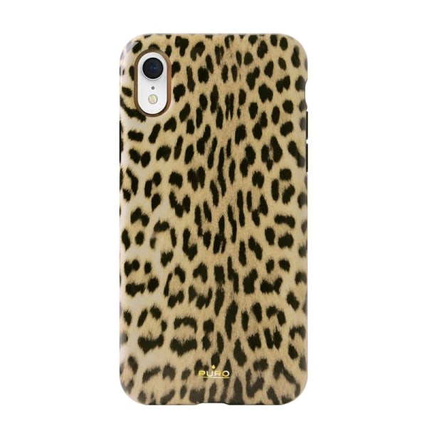 PURO Glam Leopard Cover -kotelo iPhone XR:lle (Leo 1)