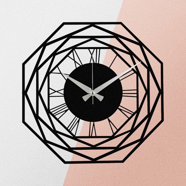 Koristeellinen metalliseinäkello Enzoclock - S012