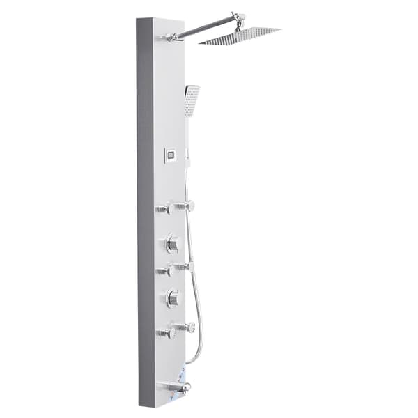 Duschpaneltornssystem – Regn, LED, 6 strålar, 122 cm