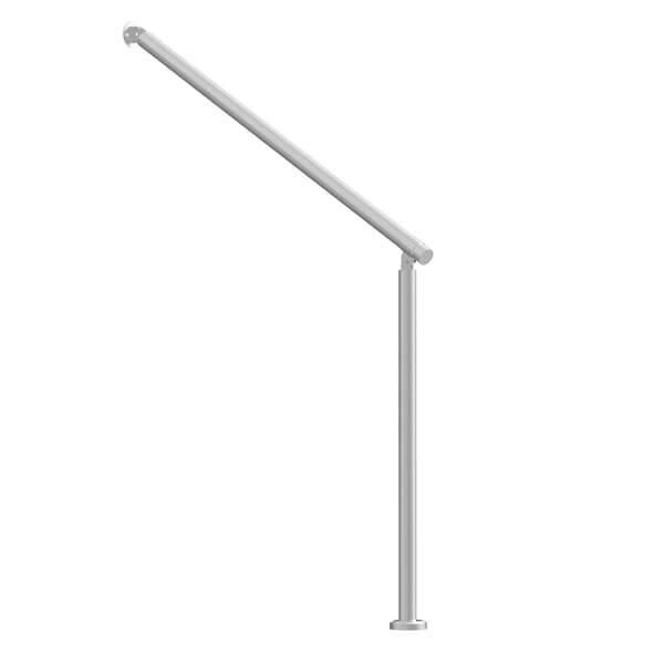 Ledstång för utomhustrappa 91 cm, rostfritt stål, silver