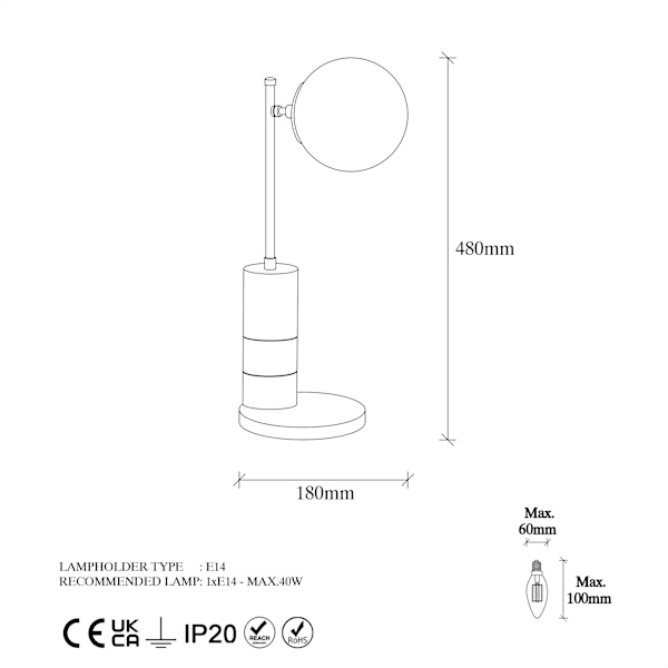 Royal Bordlampe - 13039