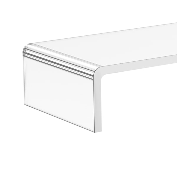 Ergonomic Monitor Stand Acryl Screen Stander Til Bærbar, Computer, Notebook, Gennemsigtig, 53X19X9Cm