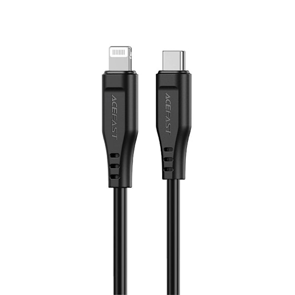 Acefast USB-C till Lightning MFI-kabel, 30W, 3A, 1,2m - svart