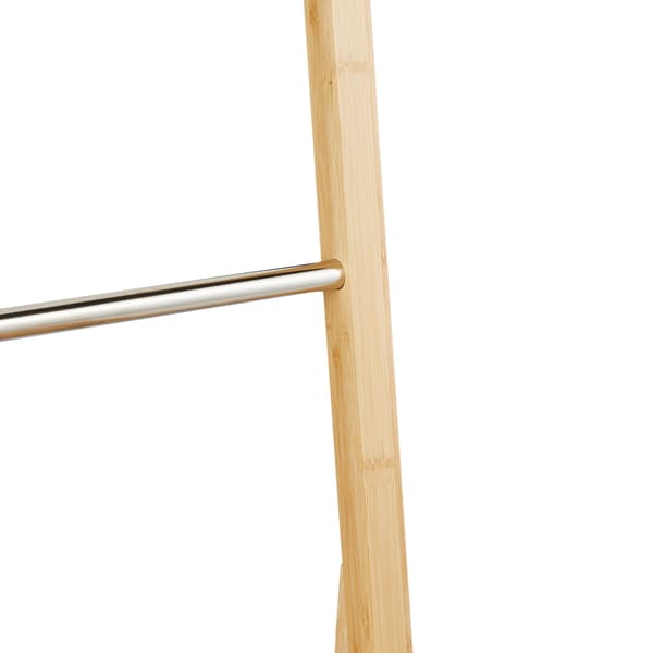 Gentleman's butler's stol bambus & rustfrit stål
