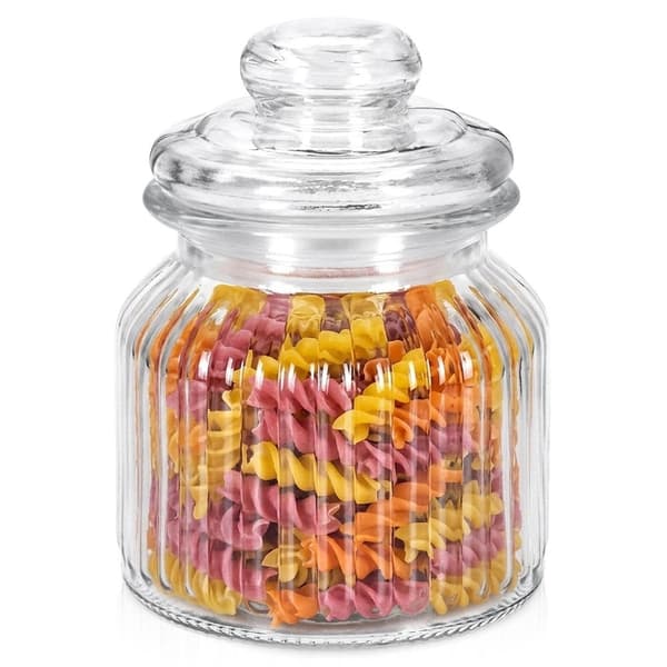 Glasbehållare med lock, 650 ml