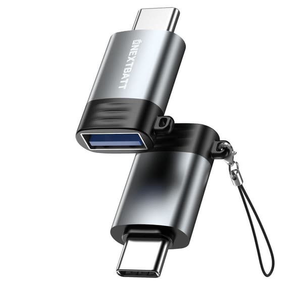 NEXTBATT USB-A hona till USB-C adapter - svart/grå