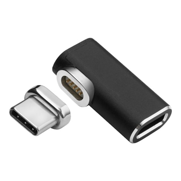 MicroConnect - USB-C Extender - 24-nastainen USB-C (uros) kulmassa, magneettinen 24-nastainen USB-C (naaras)