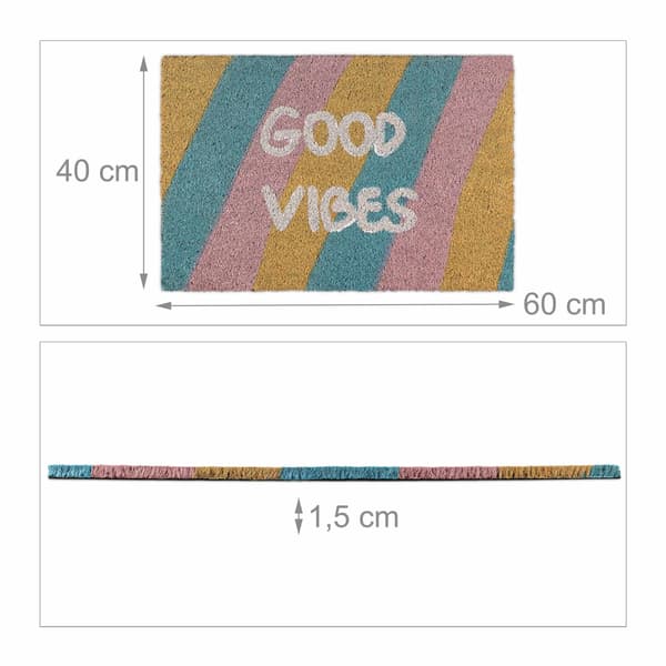 Ovimatto kookoskuitu "Good Vibes"