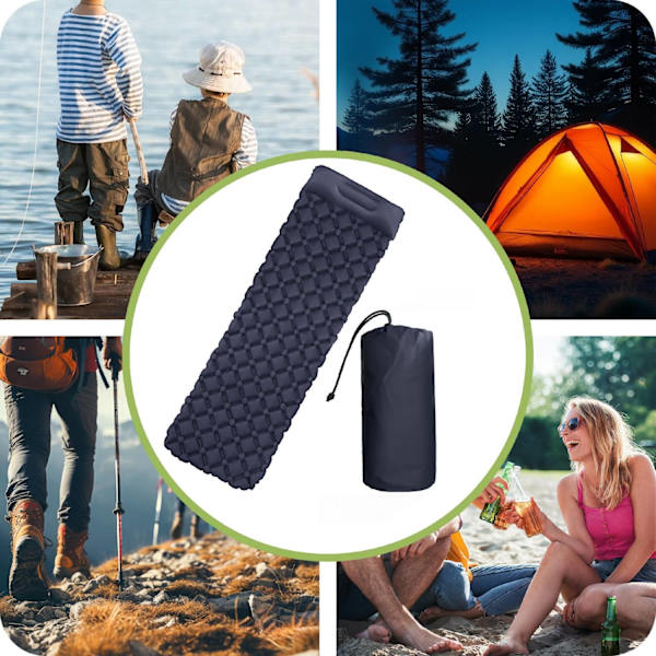 Camping ilmapatja tyynyllä – Ultrakevyt, kompakti 190x60cm