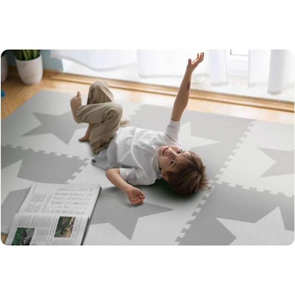 Stora skumgolvspussel Schackbräde 180x180 cm 9 delar - Stjärnor