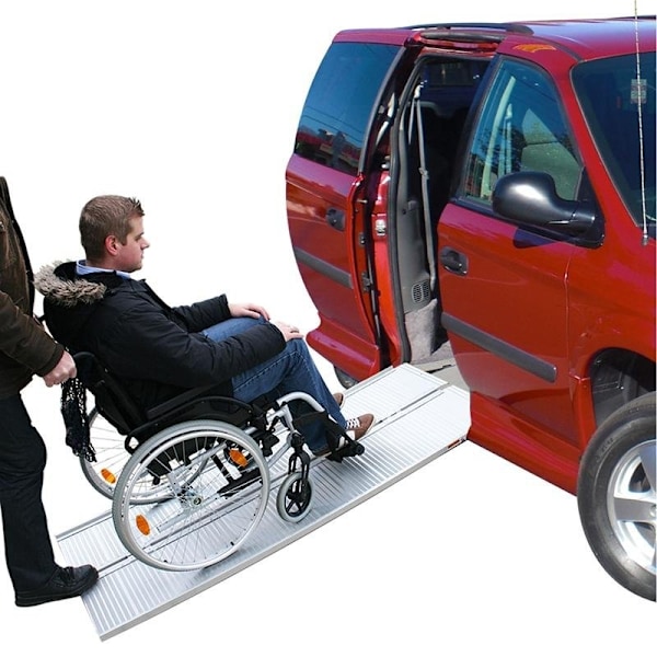 Læsserampe aluminium foldbar til kørestol 183x73cm 270kg