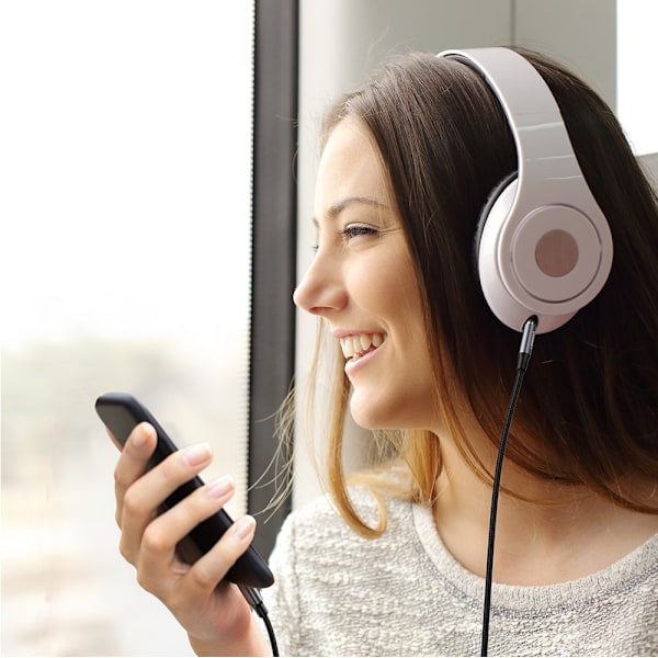 AUX lydkabel til iPhone MFI Lightning - 3,5 mm mini jack 1m grå