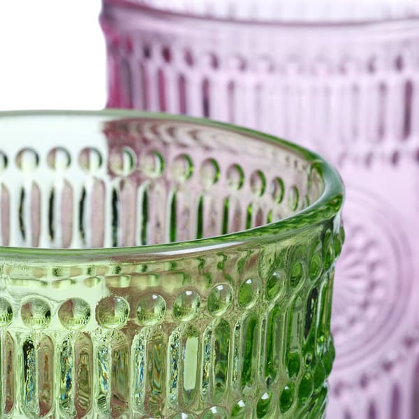 Vintage glasglas, set med 4 – elegant design