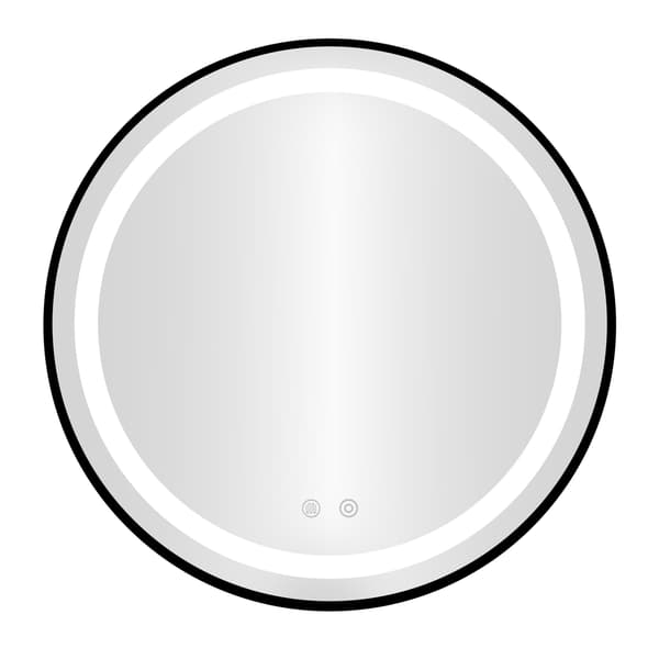 LED badeværelsesspejl, rundt 80 cm, touch control, 3 lysfarver