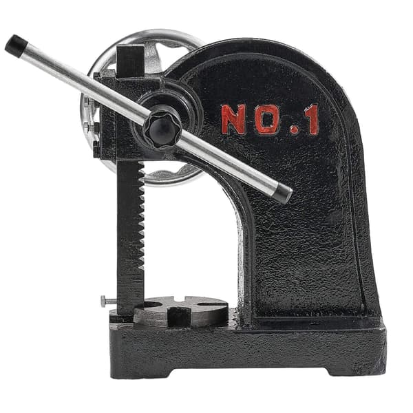 1 tons spindelpress, gjutjärn, handhjul, 5,9 tum slaglängd