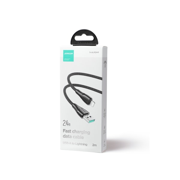 iPhone Surpass -sarjan USB-kaapeli - Lightning 2.4A 2m musta