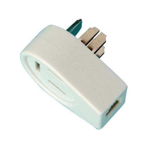 Adapter för telefonkontakt 3P/H RJ11 vit