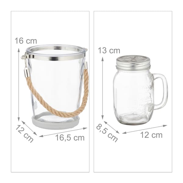 4 glas med lock och sugrör inkl. ishink