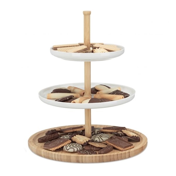 Etagere Bambu ja keramiikka