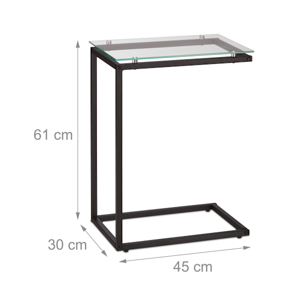 U-formet materialemix sidebord