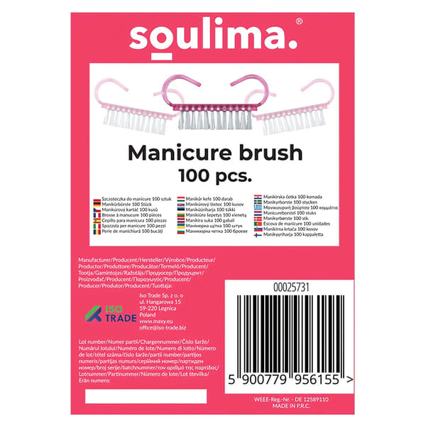 Manicurebørste - 100 stk. Soulima 25731